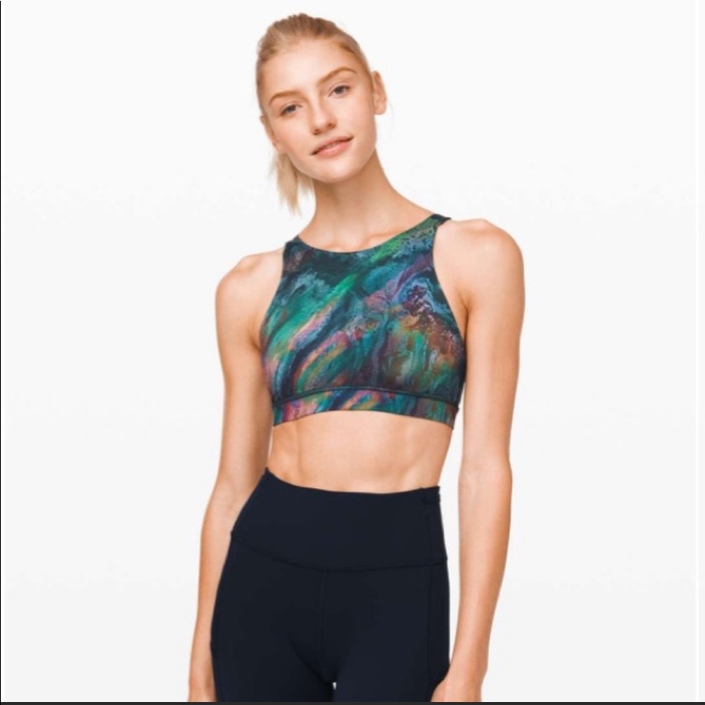 Lululemon Energy Bra High Neck *Cosmic Shift Multi